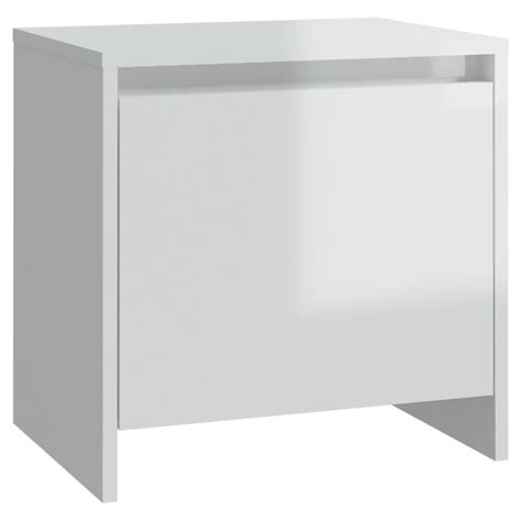 Fdit Tables De Chevet Pcs Blanc Brillant X X Cm