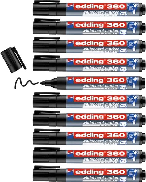 Edding 360 Whiteboard Markers Pack Of 50 8 Assorted Colours Color