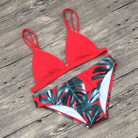 Sexy Bikini 2018 Women Swimwear Low Waist Print Swimsuit Summer Bikini