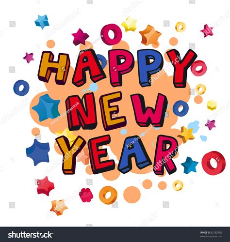 Cartoon Happy New Year Stock Vector Shutterstock