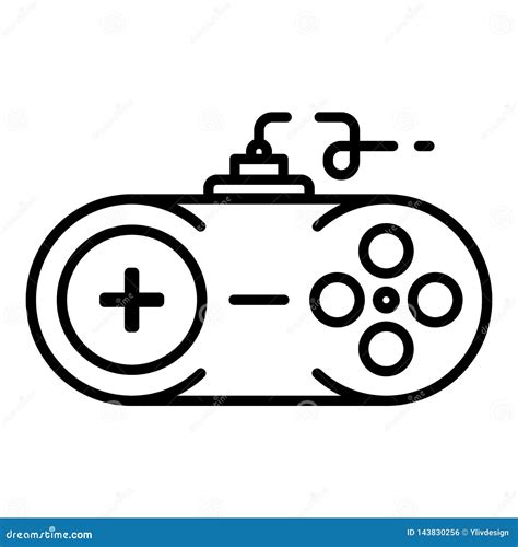 Console Joystick Icon Outline Style Stock Vector Illustration Of