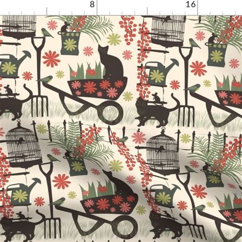 Spring Gardening Spoonflower Textile Prints Textile Design Fabric