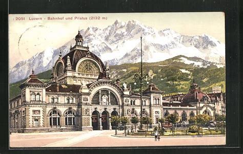 AK Luzern Bahnhof Und Pilatus 1911 Kaufen Auf Ricardo