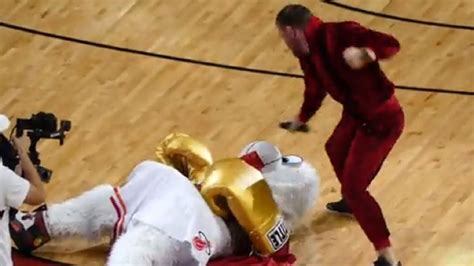 Video Conor Mcgregor Hit Heat Mascot With Savage Punch During Bit At Game