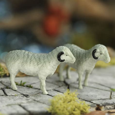 Miniature Sheep Figurines Fairy Garden Miniatures Dollhouse