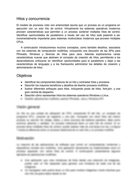 Solution Hilos Y Concurrencia Objetivos Visi N General Motivaci N