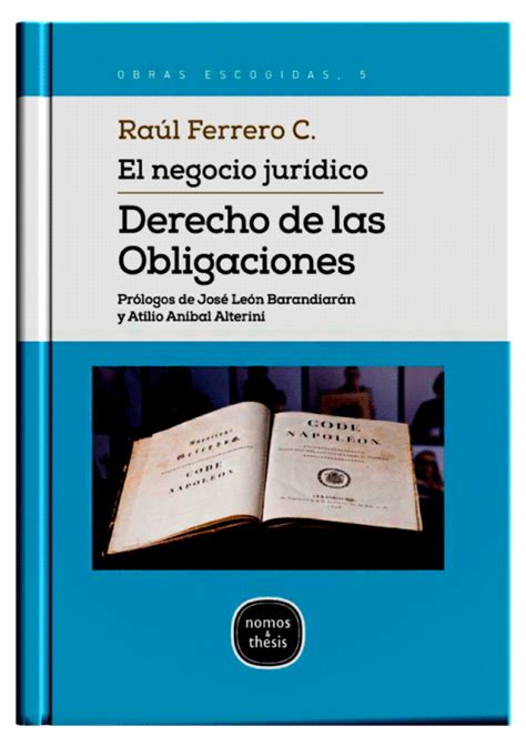 El Negocio JurÍdico Derecho De Las Obligaciones 2021 Librería Juridica Legales Libros De