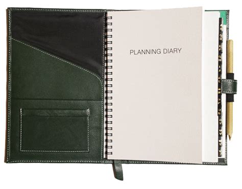 Leather Spiral Bound Planning Diary, Full Grain Spiral Planners