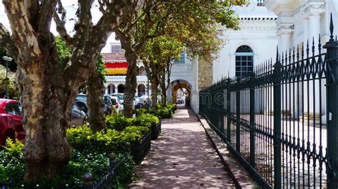 View At Historical Buildings At Center Of Cuenca Ecuador Stock Photo