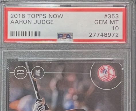 Topps Now Aaron Judge Call Up Online Exclusive Psa