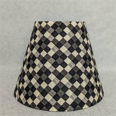 Black And White Checkered Lamp Shade Etsy