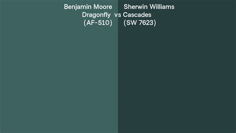 Benjamin Moore Dragonfly Af 510 Vs Sherwin Williams Cascades Sw 7623