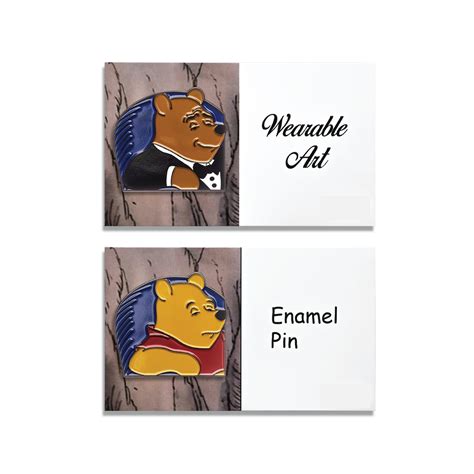 Winnie the Pooh Pin Meme Pin Enamel Pin Cartoon - Etsy