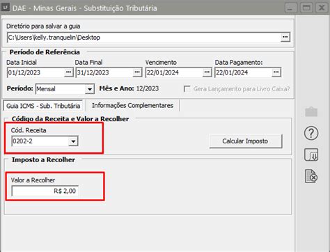 Guia de Recolhimento DAE MG Online Documento de Arrecadação Estadual