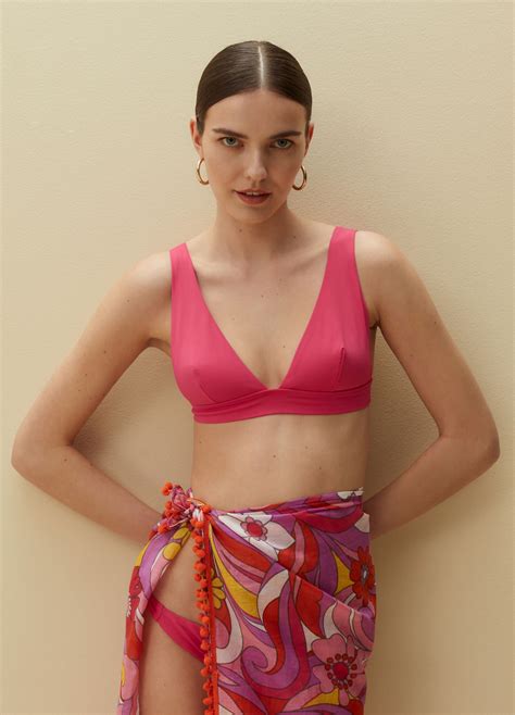 Triangle Bikini Top Fuchsia Pour Femme PIOMBO