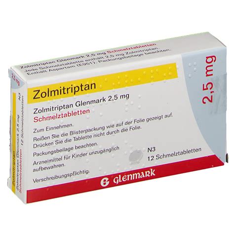 Zolmitriptan Glenmark 2 5 Mg 12 St Mit Dem E Rezept Kaufen Shop Apotheke