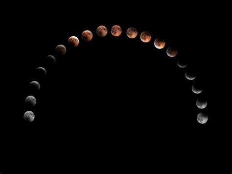 Lunar Eclipse Phases, Blood moon, Composite Lunar Eclipse Art Print by ...