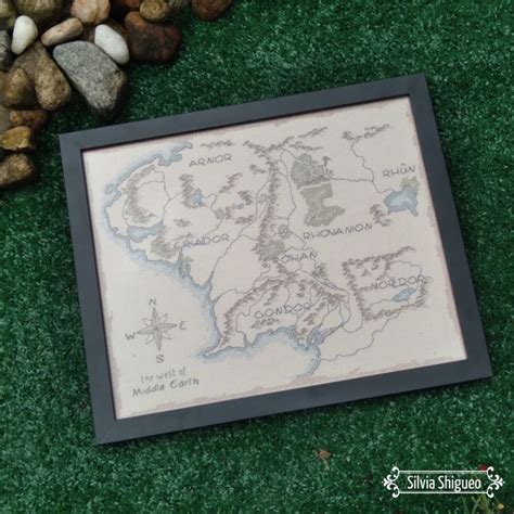 Lotr Map In Cross Stitch Mapa Da Terram Dia Bordado Em Ponto Cruz