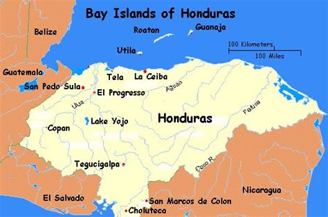 Utila Honduras Outline Map