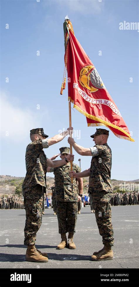 U S Marine Corps Lt Col Andrew Terrell Right The Outgoing