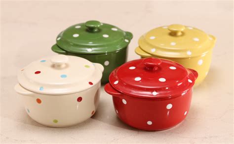 Avla Pack Porcelain Ramekins Oz Mini Casserole Bowl With Lid And