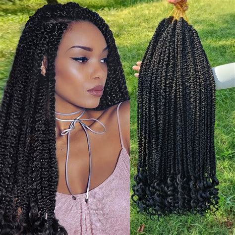 Boho Box Braids Crochet Hair For Black Women 10 Inch, 43% OFF