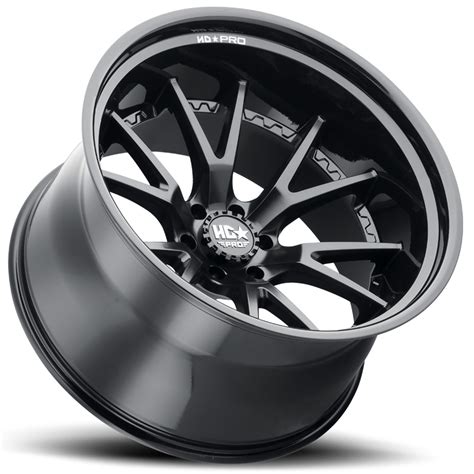 Luxxx Hd Wheels Lhd Pro Matte Black Face With Gloss Black Lip Off