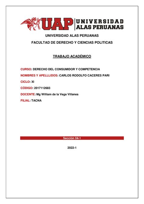 Trabajo Academico Casos Judiciales Universidad Alas Peruanas