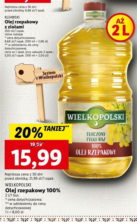 Promocja Olej Wielkopolski Rzepakowy W Lidl