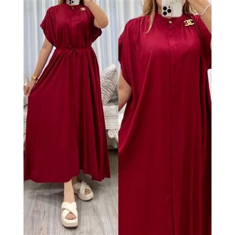 Jual Daster Arab Dolce Olie Kaftan Rayon Midi Semi Big Size Shopee