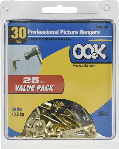 OOK 536158 Blue Steel Professional Picture Hangers Brass Finish 30lb