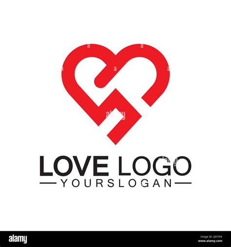 Love logo design vector,geometric hearth logo vector, linear love vector logo concept,Heart ...