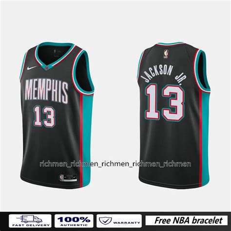 Novo Original Nba Memphis Grizzlies 13 Jaren Jackson Jr Jersey