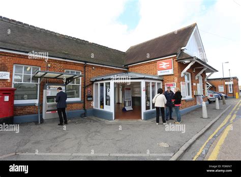 Wickford Railway Station Essex Uk the outside ticket machine post box ...