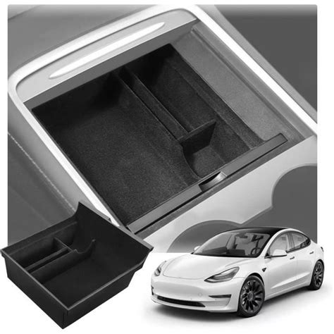 RUIYA Tesla Model 3 2021 2023 Boîte de Rangement Auto Central Console