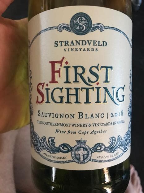 Strandveld Vineyards Sauvignon Blanc First Sighting South Africa