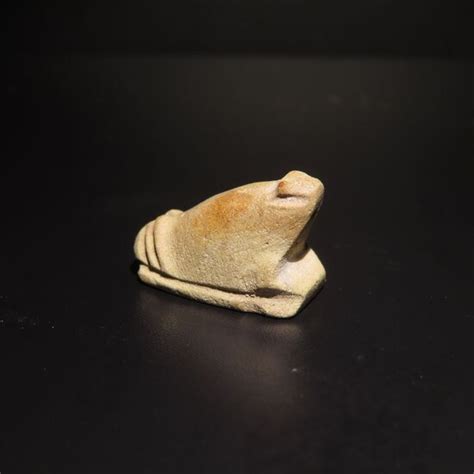 Ancient Egyptian Faience Superb Fine Quality Frog Amulet Cm