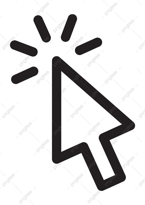 Flecha Cursor Hacer Clic Puntero Hacer Clic Png Dibujos Blanco Vector