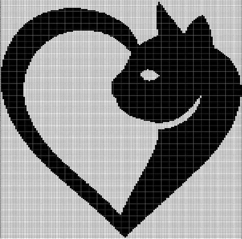 Love Cat Crochet Afghan Pattern Graph Crochet Cat Pattern Cat Cross