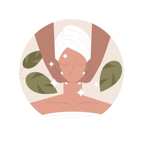 Illustration De Massage Du Visage Vecteur Gratuite