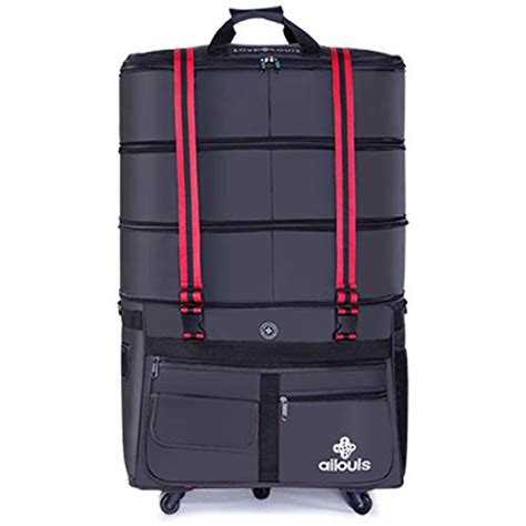 Ailouis Expandable Extra Large Wheeled Travel Duffel Luggage Bag