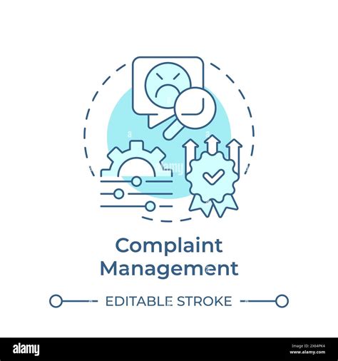 Complaint Management Soft Blue Concept Icon Stock Vector Image Art