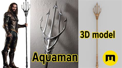 Aquaman Trident 3d Model Ready For 3d Printing Youtube