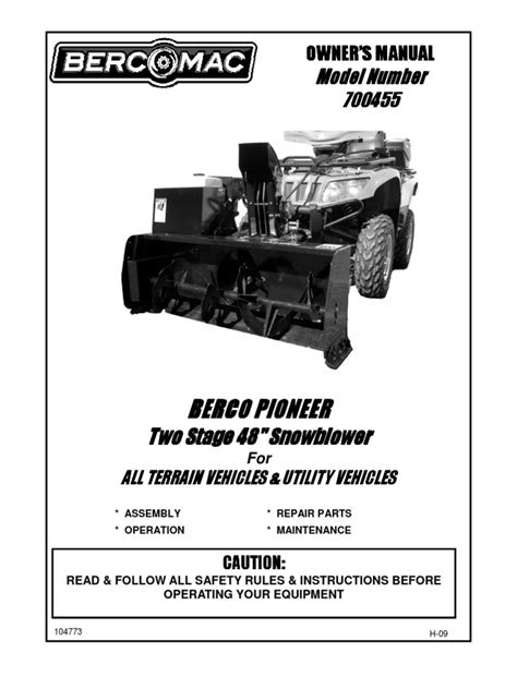 Bercomac Atv Snowblower Pdf