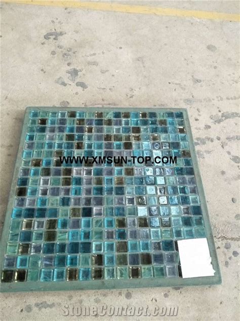 Multicolor Glass Small Square Shape Mosaic Tile/Glass Floor Mosaic ...