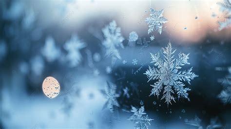 Snowflakes And Frost Pattern On Glass Close Up Background, Snowflake ...