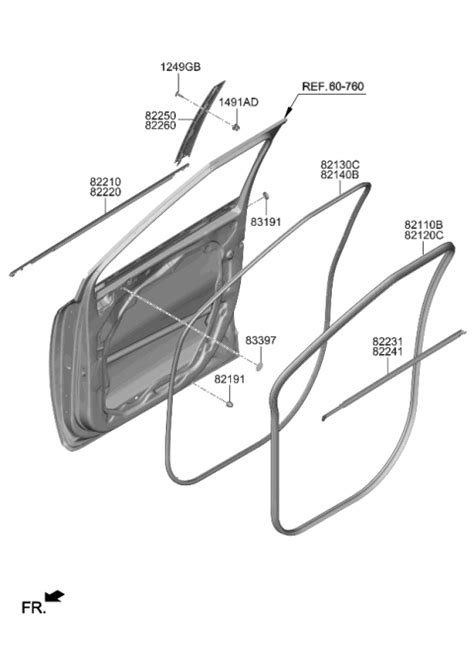 Moulding Front Door Kia Carnival