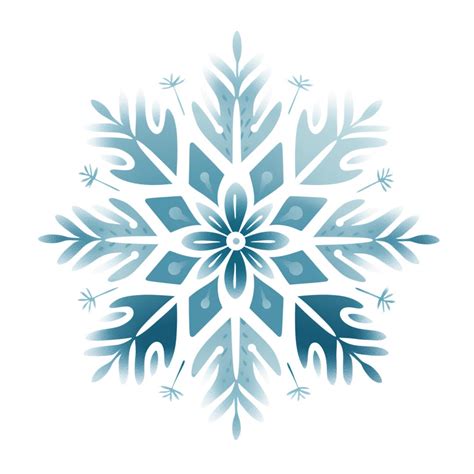 Blue Folk Art Snowflakes Clip Art Set | Winter Digital Images for Scrapbooks, Card Making