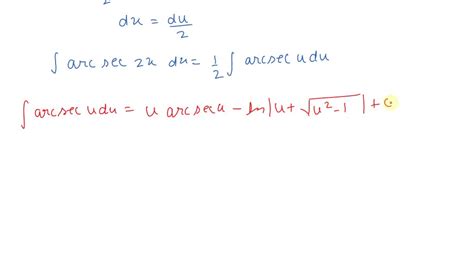 ⏩solved Use Integration Tables To Find The Integral ∫arcsec 2 X D X