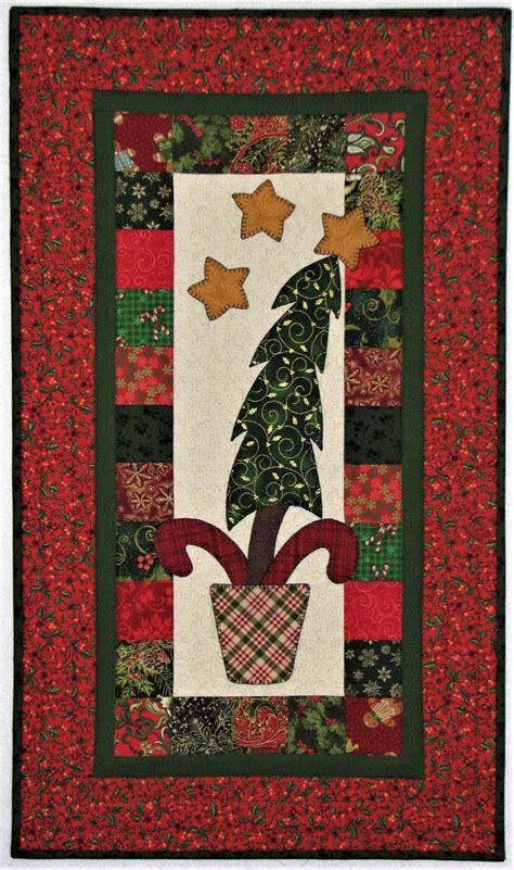 Christmas Tree Wall Hanging Quilted Retro Christmas Wall Etsy Canada